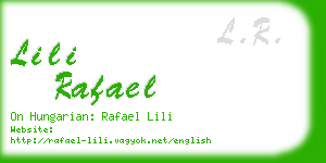 lili rafael business card